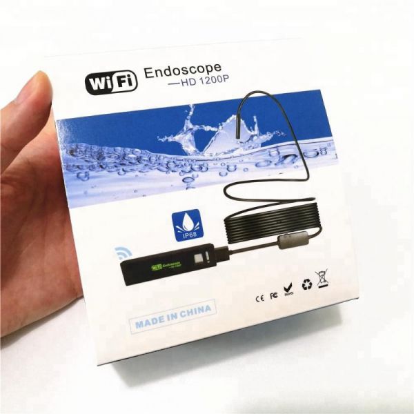 Эндоскоп WiFi Borescope 8 мм водонепроницаемый беспроводной HD 1200 P 3.5 метра кабель